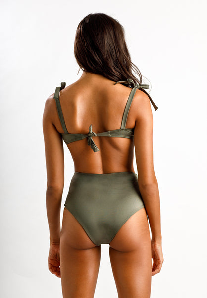 Olive You High Waisted Bottoms by Cassea Swim Cassea Swim 