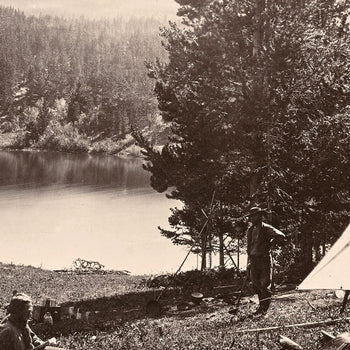 Camp on Mystic Lake, Yellowstone 1873 Photograph Muir Way 