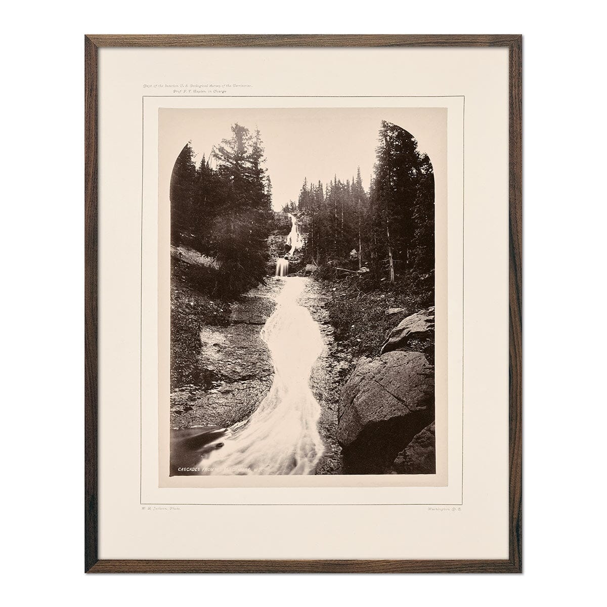 Cascade from Mount Blackmore, Yellowstone 1873