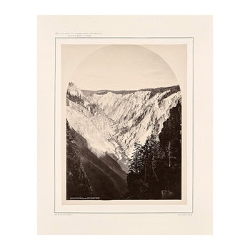 The Grand Canyon, from the Falls, Yellowstone 1873 Photograph Muir Way 