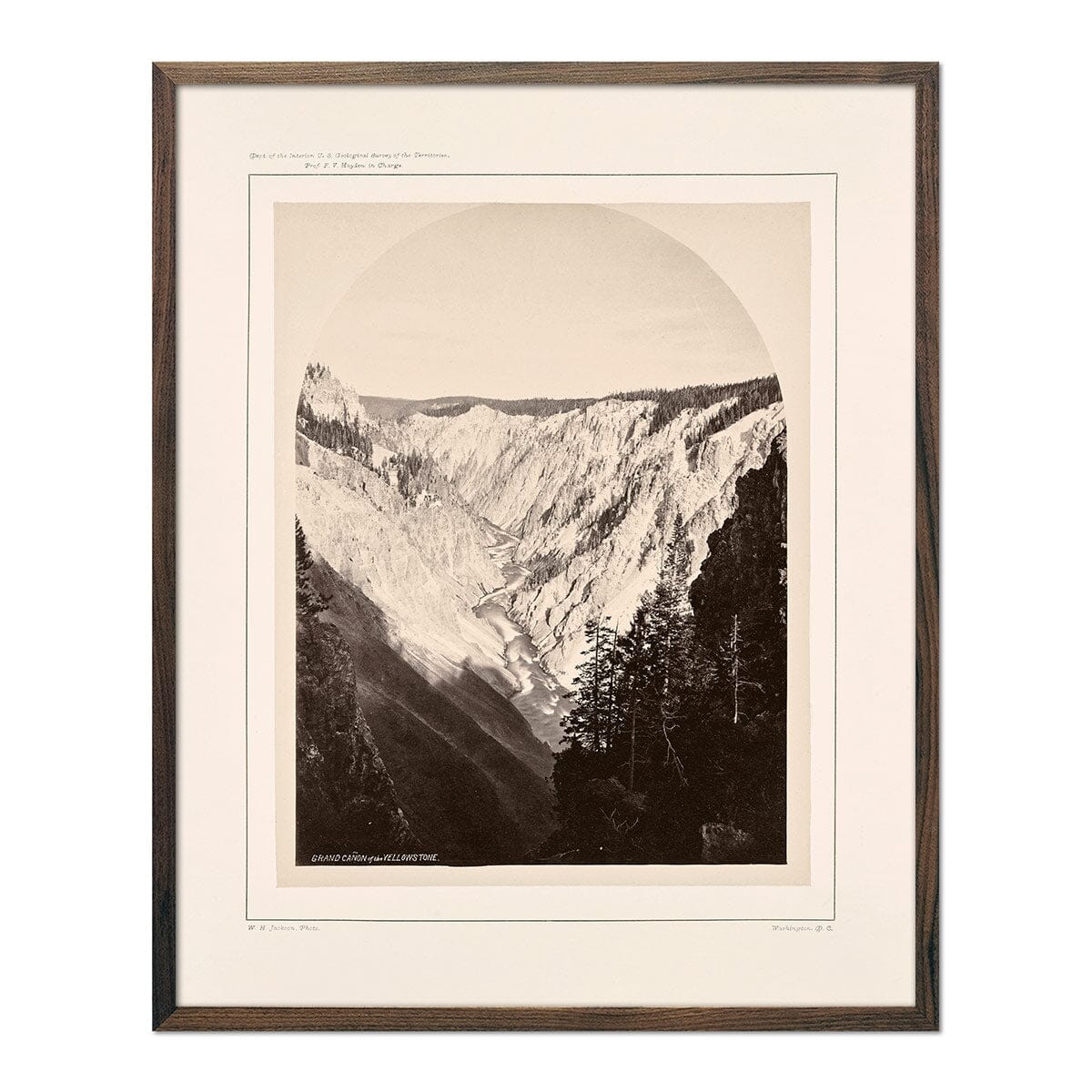 The Grand Canyon, from the Falls, Yellowstone 1873