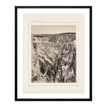 The Grand Canyon, One Mile Below the Falls, Yellowstone 1873 Photograph Muir Way 