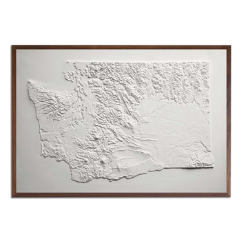 Washington 3D Raised Relief Map 3D Muir Way 