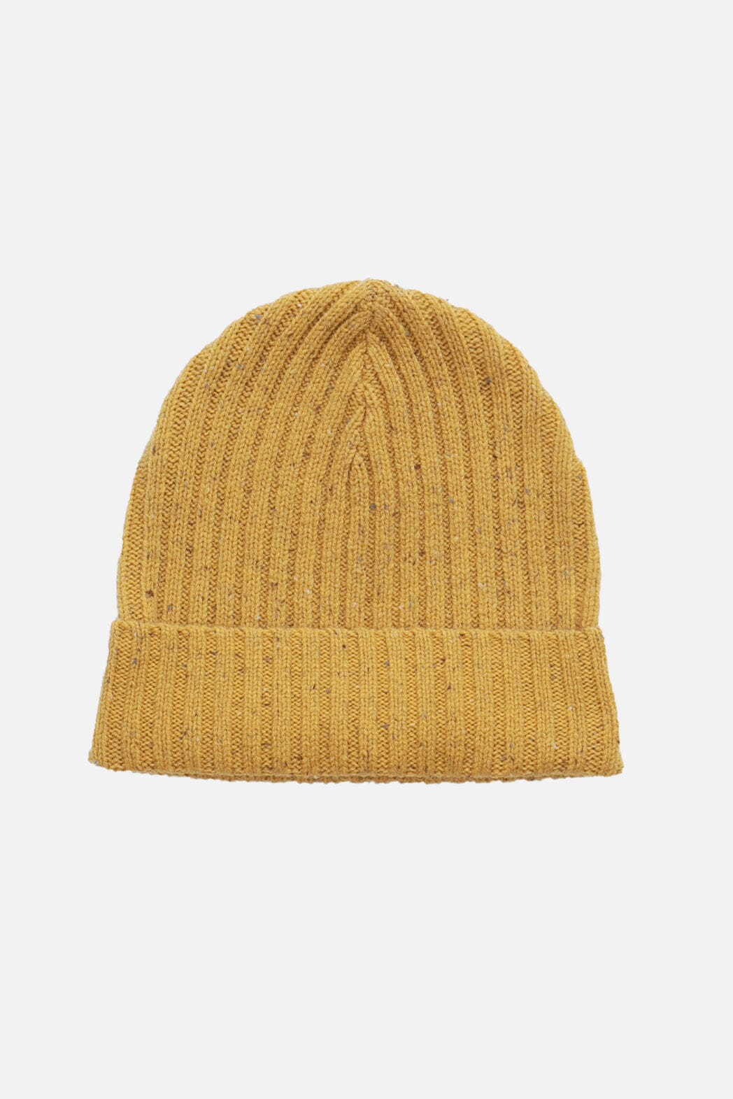 Chunky Ribbed Beanie / Goldenrod Donegal