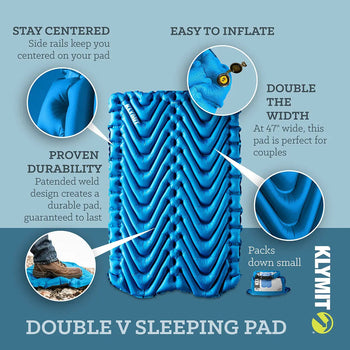 Double V by Klymit Double Sleeping pad Camping