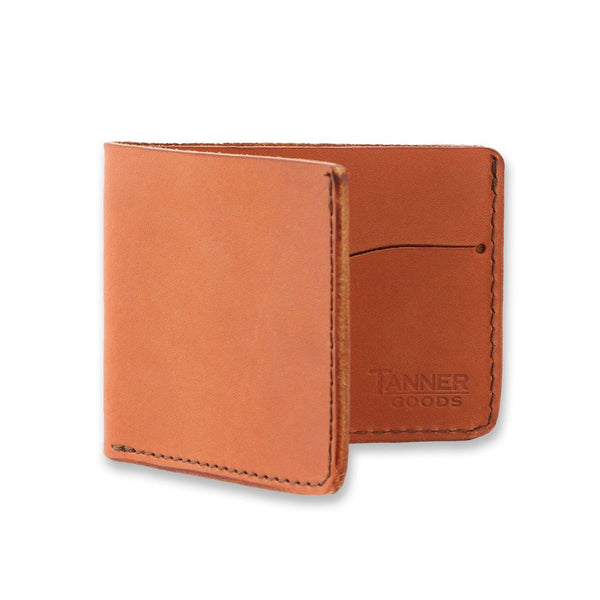 Tanner Goods Minimal Bifold Wallet, Chesnut Mens - Accessories - Belts and Wallets Tanner Goods 