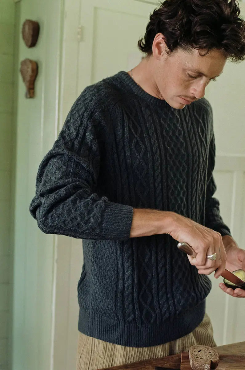 Rhythm Mohair Fisherman Knit, Kelp – Wayward
