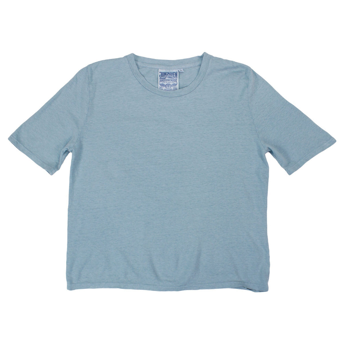 Jungmaven Silverlake Cropped Tee, Ether Blue