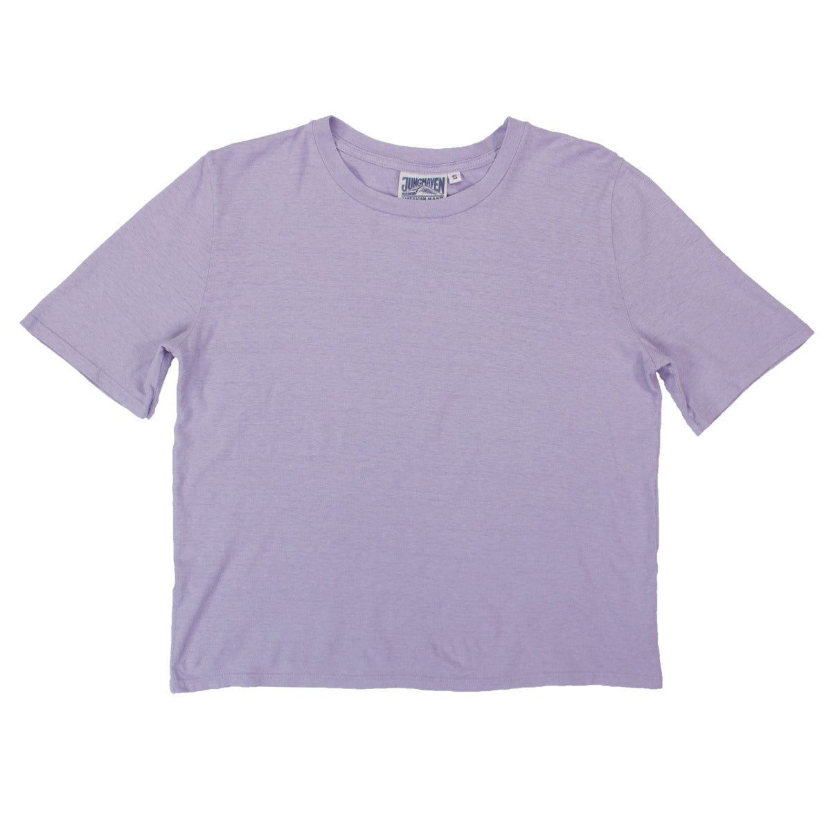 Jungmaven Silverlake Cropped Tee, Misty Lilac
