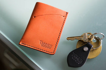 Tanner Goods Minimal Cardholder, Chesnut Mens - Accessories - Belts and Wallets Tanner Goods 