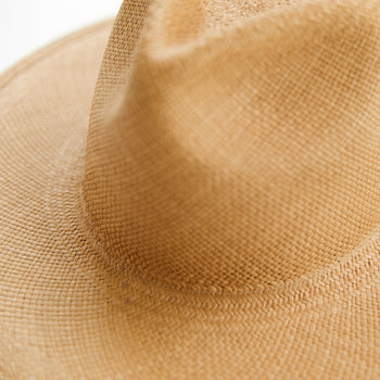 Isla Straw Fedora - Putty Womens - Accessories - Hats Yellow 108 | Sustainable Headwear + Accessories 