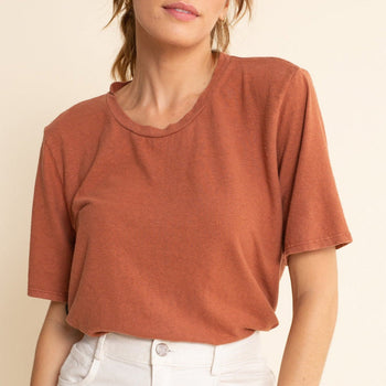 Jungmaven Silverlake Cropped Tee, Coyote Womens - Apparel - SS Tees Jungmaven 