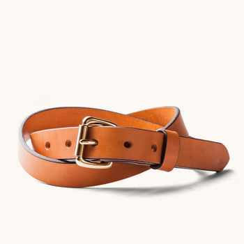 Tanner Goods Skinny Standard Belt, Saddle Tan Mens - Accessories - Belts and Wallets Tanner Goods Copper 28 