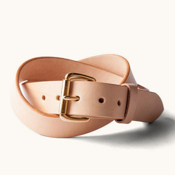Tanner Goods Standard Belt, Natural Leather Mens - Accessories - Belts and Wallets Tanner Goods Brass 28 