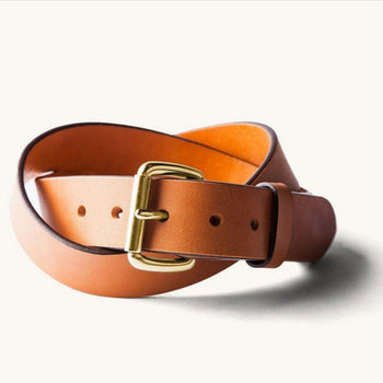 Tanner Goods Standard Belt, Saddle Tan Leather Mens - Accessories - Belts and Wallets Tanner Goods Brass 28 